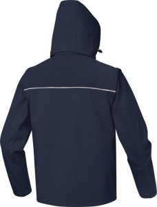 Kurtka męska Delta Plus ORSA - bluza "softshell" z poliestru i elastanu, 2w1, 3 warstwy laminowane, kryty zamek błyskawiczny, kaptur, 3 kieszenie - czerwono-czarny 3XL 2