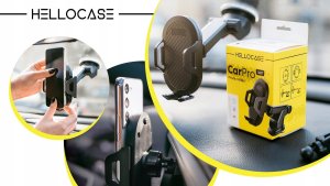 Hello Case UCHWYT DO SAMOCHODU NA TELEFON SZYBĘ KOKPIT MOCNY   KABEL USB 3 W 1 7