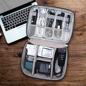 Organizer Hello Case ORGANIZER TORBA PODRÓŻNA NA KABLE ŁADOWARKI ELEKTRONIKĘ ETUI SZARY 5