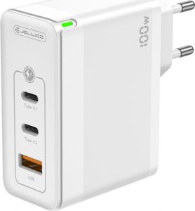 Ładowarka Jellico SZYBKA ŁADOWARKA SIECIOWA 100W 2XUSB-C   1XUSB QC3.0   USB-C -USB-C 2