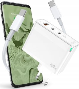 Ładowarka Jellico SZYBKA ŁADOWARKA SIECIOWA 100W 2XUSB-C   1XUSB QC3.0   USB-C -USB-C 3