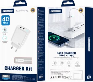 Ładowarka Jellico JELLICO Mocna ładowarka sieciowa 40W 2xUSB C   kabel USB C - Lightning 2