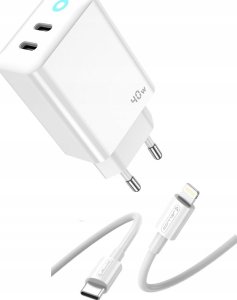 Ładowarka Jellico JELLICO Mocna ładowarka sieciowa 40W 2xUSB C   kabel USB C - Lightning 4