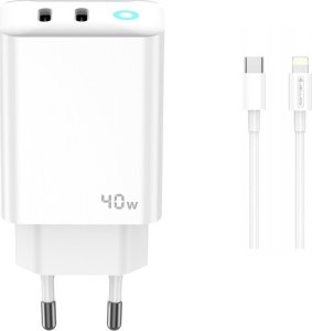 Ładowarka Jellico JELLICO Mocna ładowarka sieciowa 40W 2xUSB C   kabel USB C - Lightning 5