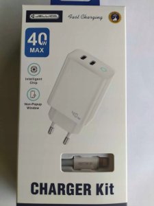 Ładowarka Jellico JELLICO Mocna ładowarka sieciowa 40W 2xUSB C   kabel USB C - Lightning 6