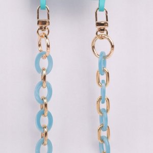 Hello Case Smycz do telefonu tworzywo sztuczne złoto niebieskie łańcuch 1,2m 3