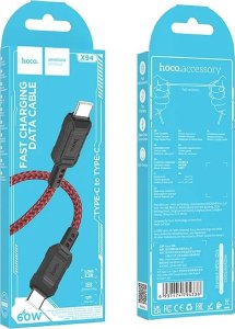 Kabel USB Hello Case USB-C - USB-C 1 m Czerwono-czarny (GSMA0281) 4