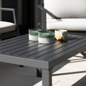 Tectake Meble ogrodowe, zestaw wypoczynkowy Gteborg - jasnoszary 3