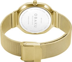 Zegarek OBAKU Zegarek damski Obaku Denmark V253LXGWMG złoty 7