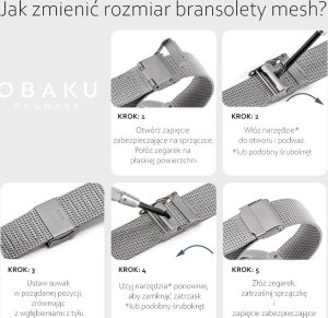 Zegarek OBAKU Zegarek damski Obaku Denmark V161LXGIMG CYRKONIE złoty 10