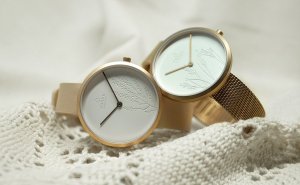 Zegarek OBAKU Zegarek damski Obaku Denmark V219LXVHRX beżowy 4