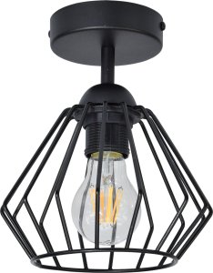 Lampa sufitowa Orno WAYA oprawa ścienno-sufitowa, moc max. 1x60W, E27, czarna, krótka 1