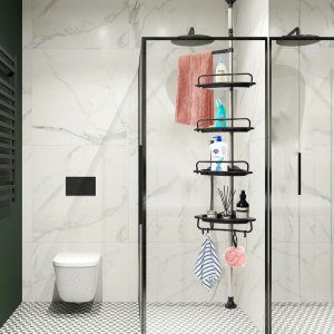 ATL AG982A Półka łazienkowa teleskopowa       czarna 6