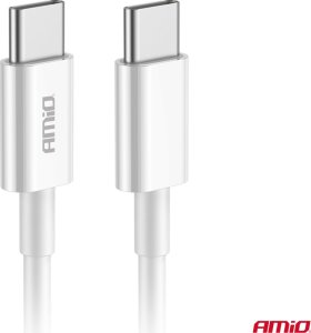 Kabel USB AMiO USB-C - USB-C 1 m Biały 2