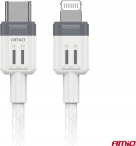 Kabel USB AMiO USB-C - Lightning 1 m Biały 2