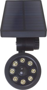 CE Solarna atrapa kamery, migająca dioda, czujnik ruchu, oświetlenie LED, naklejka gratis, SOL1801S 3