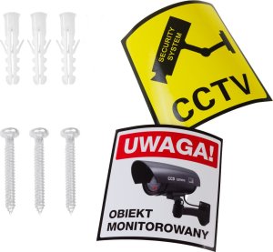 CE Solarna atrapa kamery, migająca dioda, czujnik ruchu, oświetlenie LED, naklejka gratis, SOL1803S 8