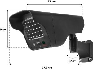CE Solarna atrapa kamery, migająca dioda, czujnik ruchu, oświetlenie LED, naklejka gratis, SOL1803S 9