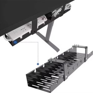 ATL DA263 Organizer na kable pod biurko blat  czarny 5