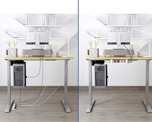 ATL DA263 Organizer na kable pod biurko blat  czarny 8