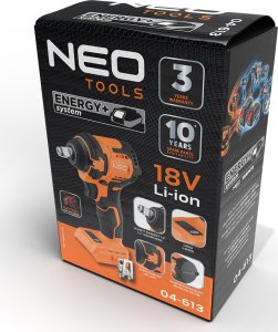 Klucz udarowy Neo Klucz udarowy bezszczotkowy 18V, 350Nm, Energy+, bez akumulatora 04-613 11