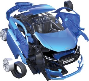 Airfix Airfix QUICKBUILD Audi TT Coupe - Blue 3