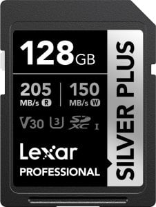 Karta Lexar Professional Silver Plus SDXC 128 GB Class 10 UHS-I/U3 V30 (LSDSIPL128G-BNNNG) 1