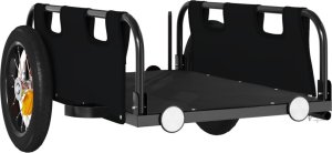 vidaXL Przyczepka rowerowa, czarna, tkanina Oxford i żelazo 4