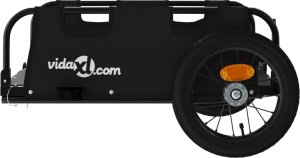 vidaXL Przyczepka rowerowa, czarna, tkanina Oxford i żelazo 6