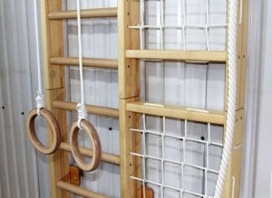 Małpiszon Drabinka gimnastyczna drewniana biała Kombik Irelio 2