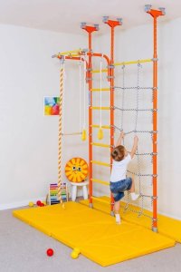 Małpiszon Słupek rozporowy z siatką do drabinki biały Kometa 4