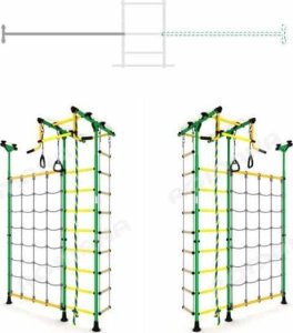 Małpiszon Słupek rozporowy z siatką do drabinki niebieski Kometa 12
