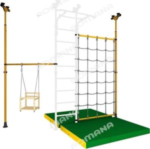 Małpiszon Słupek rozporowy z siatką do drabinki niebieski Kometa 13