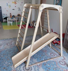 Małpiszon Domowy plac zabaw Felicity biały-drewno Irelio 3