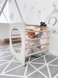 Małpiszon Domowy plac zabaw kostka wspinaczkowa drewno Box Małpiszon 11