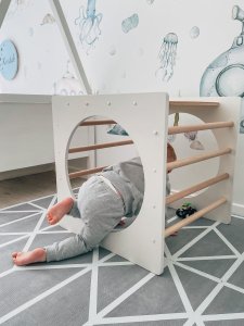 Małpiszon Domowy plac zabaw kostka wspinaczkowa drewno Box Małpiszon 13