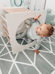 Małpiszon Domowy plac zabaw kostka wspinaczkowa drewno Box Małpiszon 2