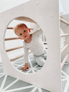 Małpiszon Domowy plac zabaw kostka wspinaczkowa drewno Box Małpiszon 6