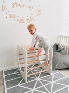 Małpiszon Domowy plac zabaw kostka wspinaczkowa drewno Box Małpiszon 7