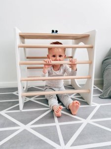 Małpiszon Domowy plac zabaw kostka wspinaczkowa drewno Box Małpiszon 9