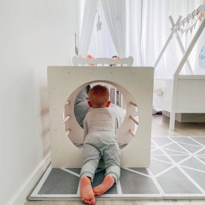 Małpiszon Domowy plac zabaw kostka wspinaczkowa drewno Box Małpiszon 10