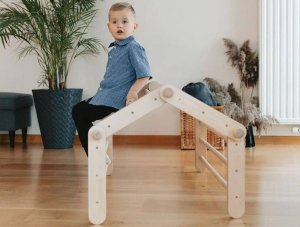 Małpiszon Domowy plac zabaw Mopitri drewno Karussell 5