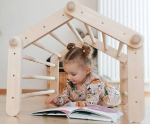 Małpiszon Domowy plac zabaw Mopitri drewno Karussell 6