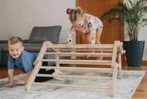 Małpiszon Domowy plac zabaw Mopitri drewno Karussell 8