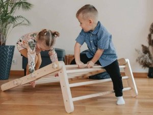 Małpiszon Domowy plac zabaw Mopitri drewno Karussell 10