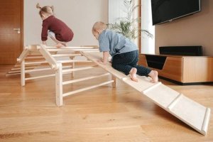 Małpiszon Domowy plac zabaw Fipitri drewno Karussell 4