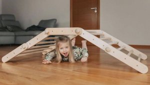 Małpiszon Domowy plac zabaw Fipitri drewno Karussell 5