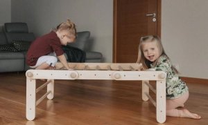 Małpiszon Domowy plac zabaw Fipitri drewno Karussell 7