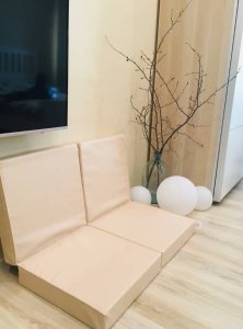 Małpiszon Składany materac pod drabinkę gimnastyczną 100x100x10 cm Kometa niebiesko-żółty 9