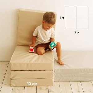 Małpiszon Składany materac pod drabinkę gimnastyczną 100x100x10 cm Kometa popielaty 6